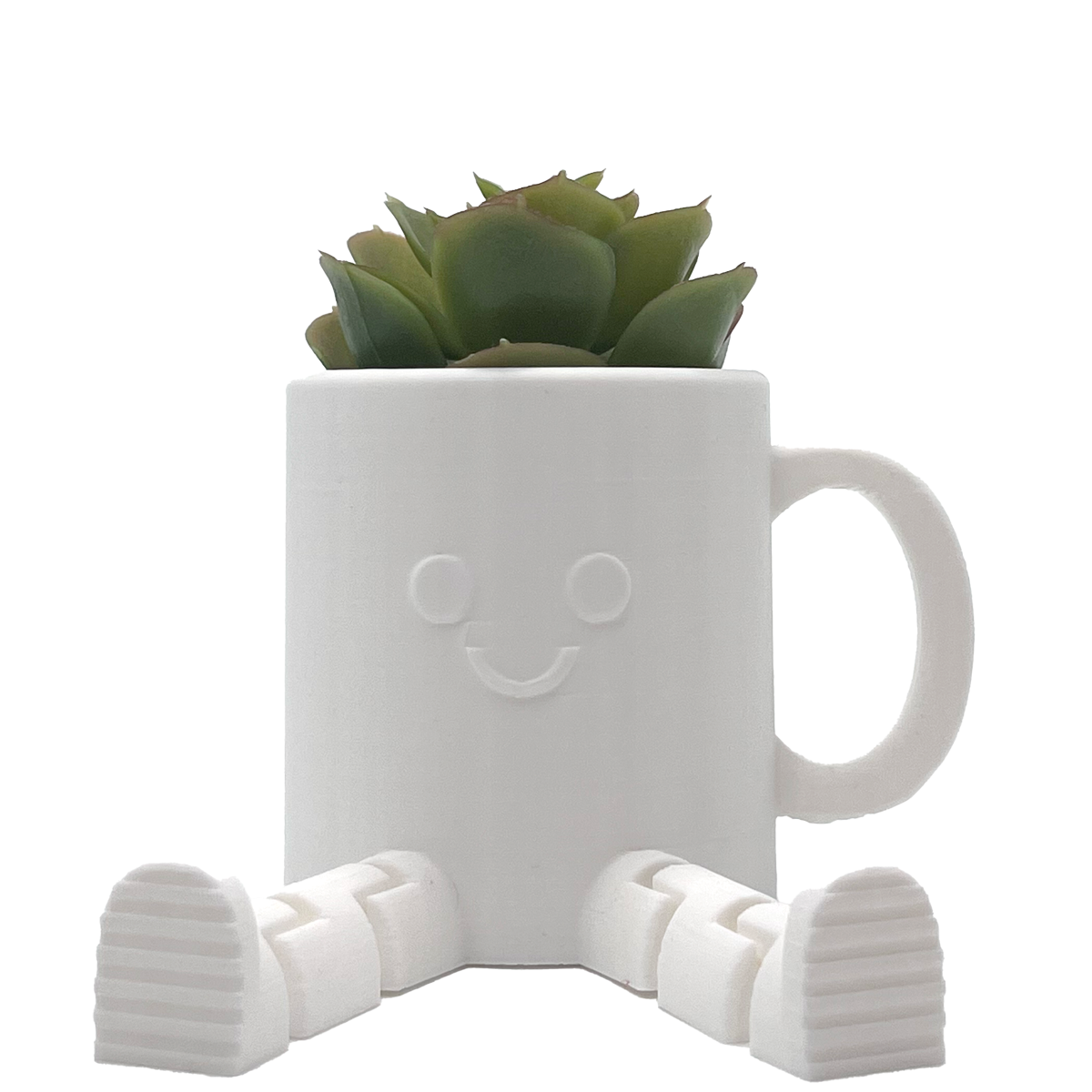 3D Mini Coffee Mug Planter with Flexy Legs