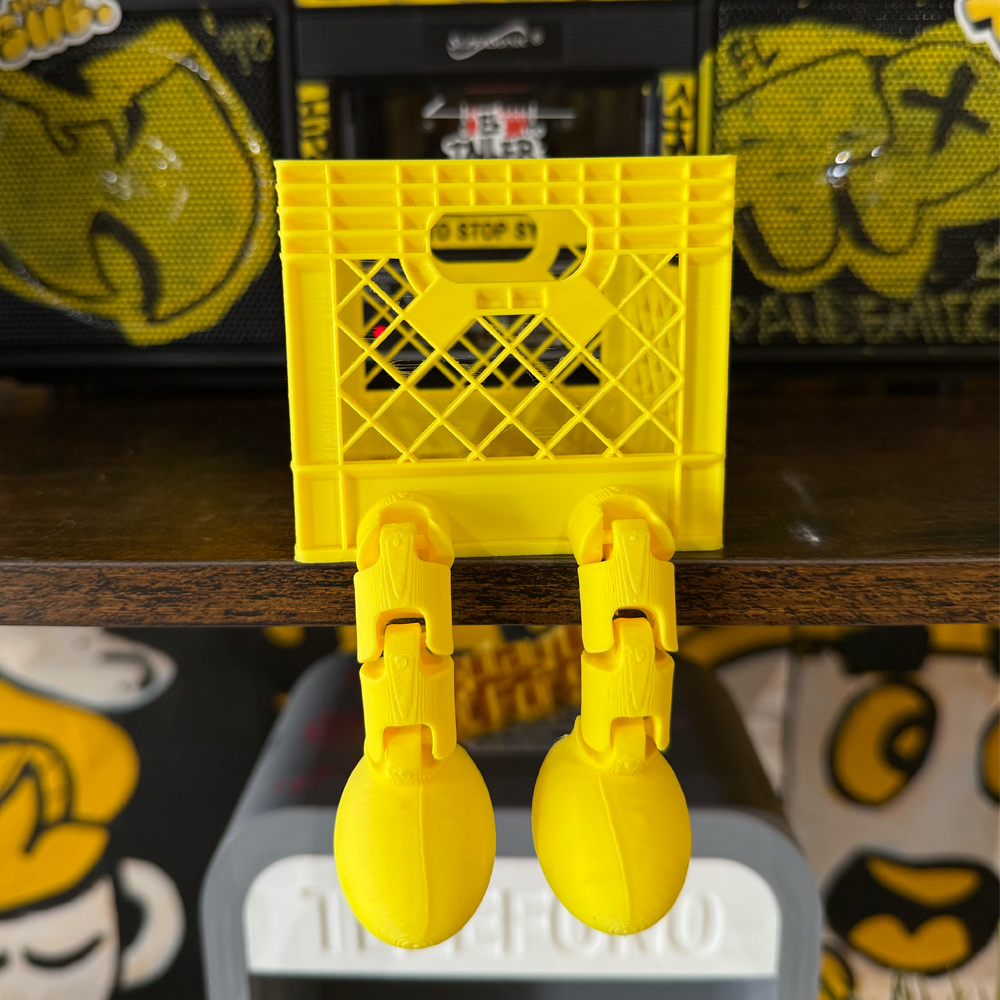 3D Milk Crate with Flexi Legs